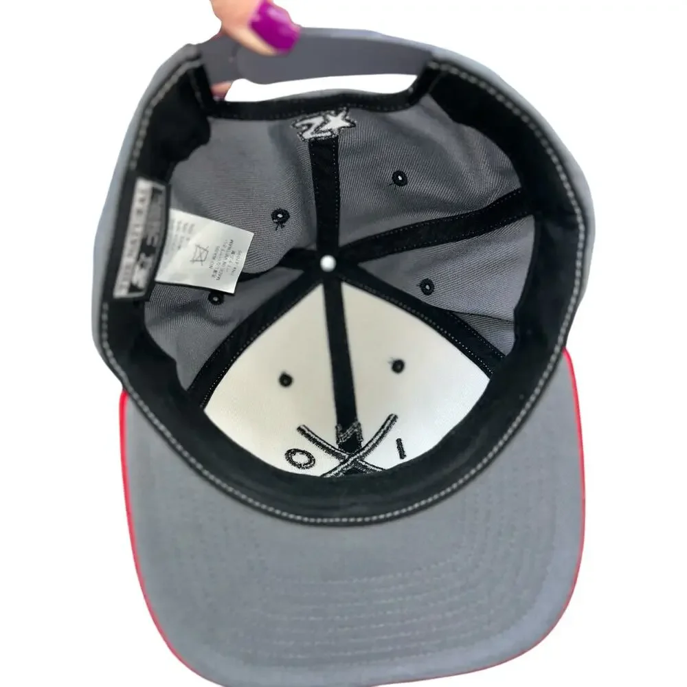 NWOT Rare Color Nixon Starter Cap Baseball Hat Bright Red, Gray, White Snap Back